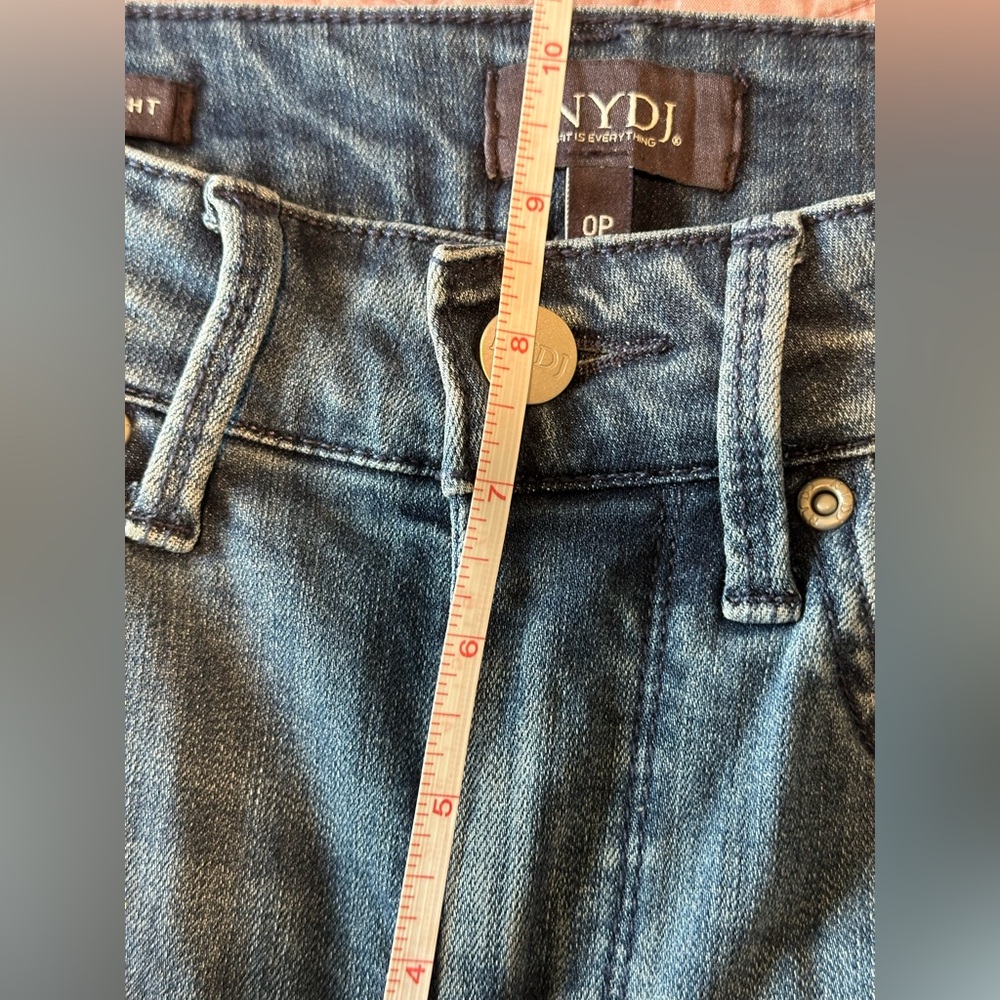 NWOT NYDJ Women's Blue Jeans 0P Marilyn straight - Picture 7 of 14
